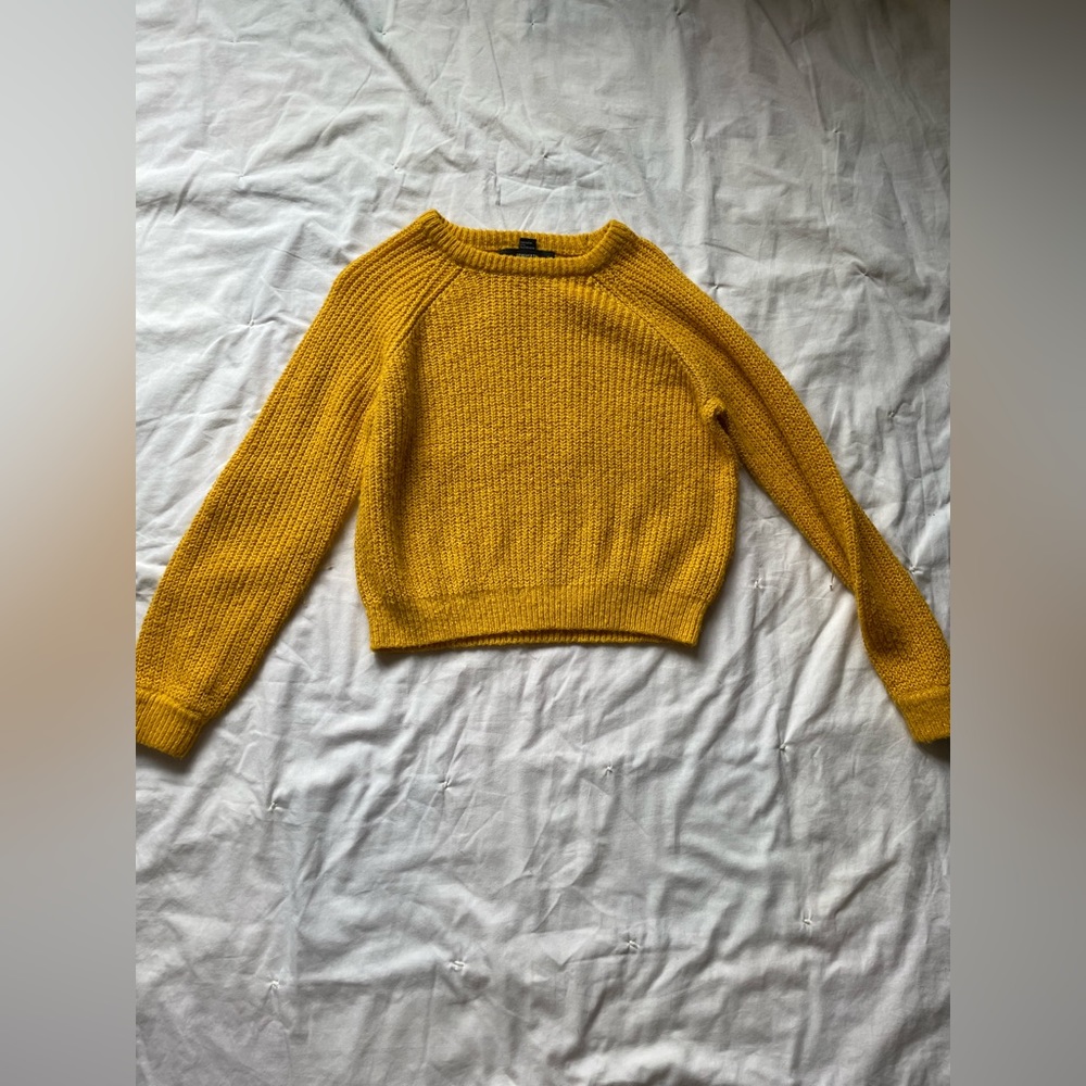 Yellow knit sweater